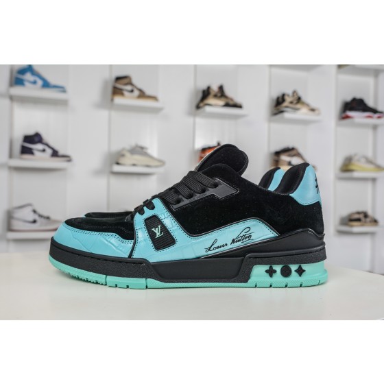 Louis Vuitton Trainer, Blue/Black